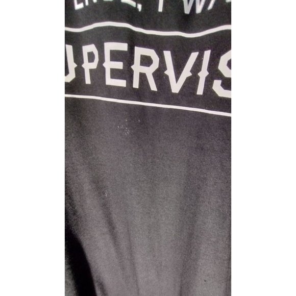 Next Level Apparel Black Tee "In My Defense, I was Left Unsupervised" Size Large - Picture 2 of 5